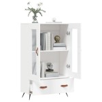 vidaXL Dulap înalt, alb, 69,5x31x115 cm, lemn prelucrat