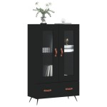 vidaXL Dulap înalt, negru, 69,5x31x115 cm, lemn prelucrat