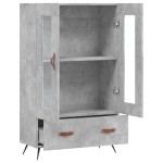 vidaXL Dulap înalt, gri beton, 69,5x31x115 cm, lemn prelucrat