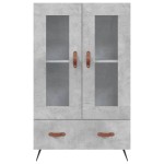 vidaXL Dulap înalt, gri beton, 69,5x31x115 cm, lemn prelucrat