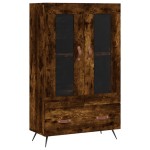 vidaXL Dulap înalt, stejar afumat, 69,5x31x115 cm, lemn prelucrat