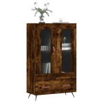 vidaXL Dulap înalt, stejar afumat, 69,5x31x115 cm, lemn prelucrat