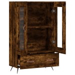 vidaXL Dulap înalt, stejar afumat, 69,5x31x115 cm, lemn prelucrat