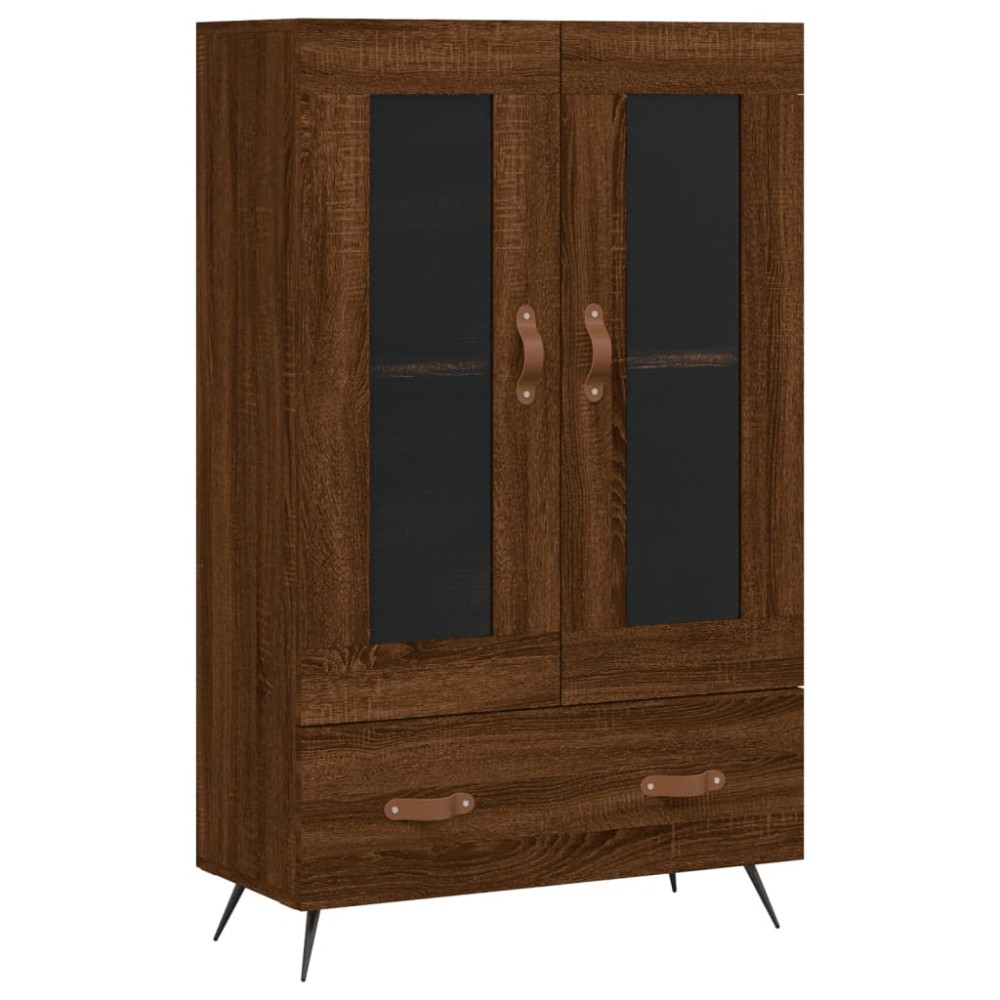 vidaXL Dulap înalt, stejar maro, 69,5x31x115 cm, lemn prelucrat
