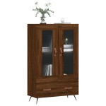 vidaXL Dulap înalt, stejar maro, 69,5x31x115 cm, lemn prelucrat