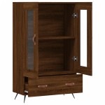 vidaXL Dulap înalt, stejar maro, 69,5x31x115 cm, lemn prelucrat