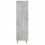 vidaXL Dulap înalt, gri beton, 69,5x31x115 cm, lemn prelucrat