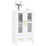 vidaXL Dulap înalt, alb, 69,5x31x115 cm, lemn prelucrat