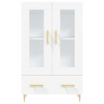 vidaXL Dulap înalt, alb, 69,5x31x115 cm, lemn prelucrat