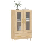 vidaXL Dulap înalt, stejar Sonoma, 69,5x31x115 cm, lemn prelucrat