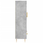 vidaXL Dulap înalt, gri beton, 69,5x31x115 cm, lemn prelucrat