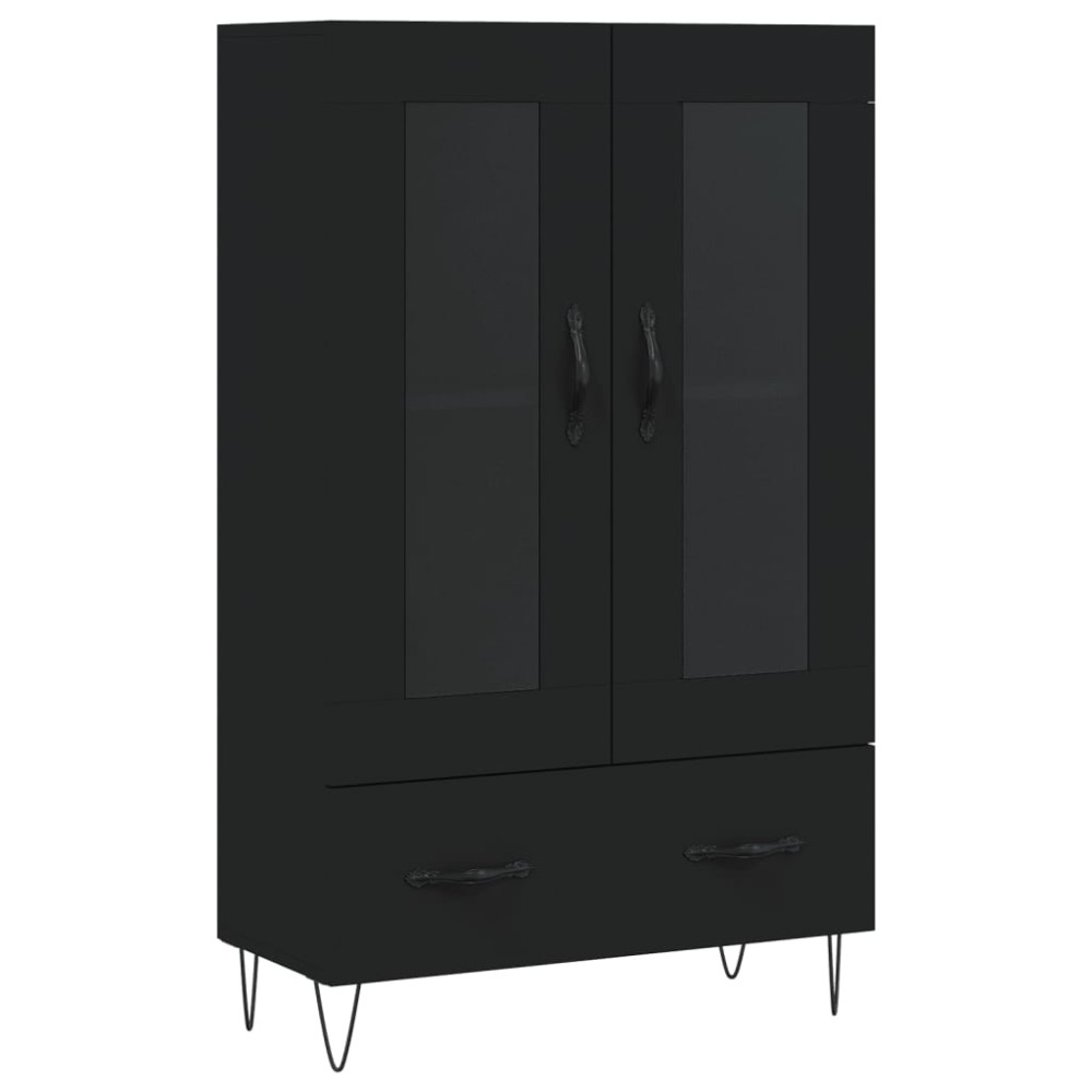 vidaXL Dulap înalt, negru, 69,5x31x115 cm, lemn prelucrat