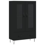 vidaXL Dulap înalt, negru, 69,5x31x115 cm, lemn prelucrat