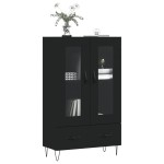 vidaXL Dulap înalt, negru, 69,5x31x115 cm, lemn prelucrat