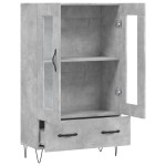 vidaXL Dulap înalt, gri beton, 69,5x31x115 cm, lemn prelucrat
