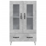 vidaXL Dulap înalt, gri beton, 69,5x31x115 cm, lemn prelucrat