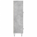 vidaXL Dulap înalt, gri beton, 69,5x31x115 cm, lemn prelucrat