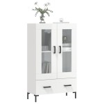 vidaXL Dulap înalt, alb extralucios, 69,5x31x115 cm, lemn prelucrat vidaXL Dulap înalt, alb extralucios, 69,5x31x115 cm, lemn prelucrat