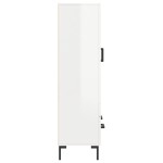 vidaXL Dulap înalt, alb extralucios, 69,5x31x115 cm, lemn prelucrat vidaXL Dulap înalt, alb extralucios, 69,5x31x115 cm, lemn prelucrat