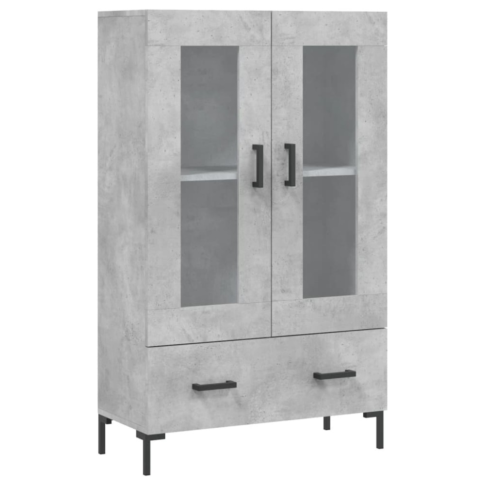 vidaXL Dulap înalt, gri beton, 69,5x31x115 cm, lemn prelucrat