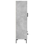 vidaXL Dulap înalt, gri beton, 69,5x31x115 cm, lemn prelucrat