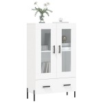 vidaXL Dulap înalt, alb, 69,5x31x115 cm, lemn prelucrat