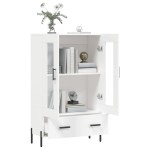 vidaXL Dulap înalt, alb, 69,5x31x115 cm, lemn prelucrat