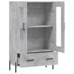 vidaXL Dulap înalt, gri beton, 69,5x31x115 cm, lemn prelucrat vidaXL Dulap înalt, gri beton, 69,5x31x115 cm, lemn prelucrat
