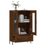 vidaXL Dulap înalt, stejar maro, 69,5x31x115 cm, lemn prelucrat