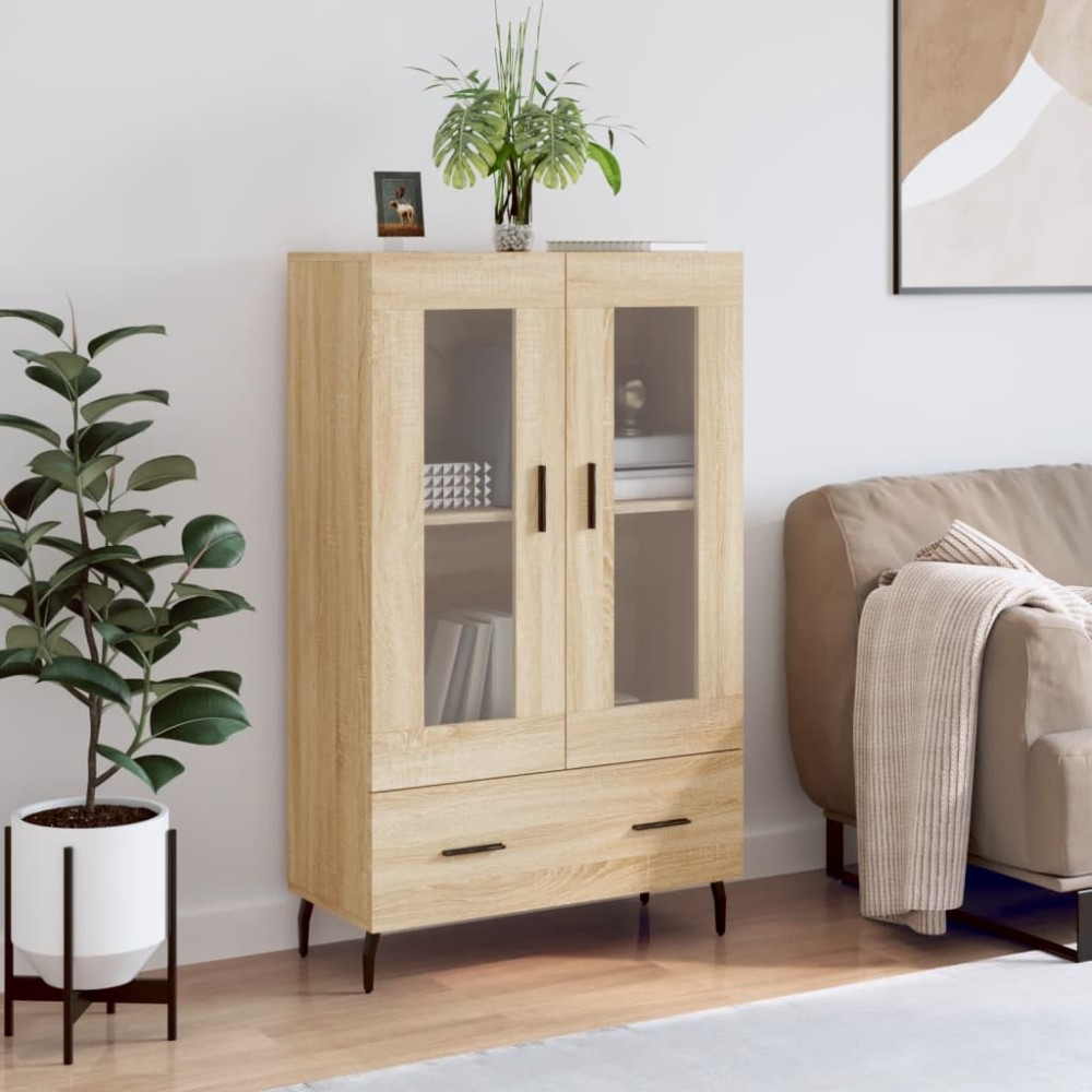 vidaXL Dulap înalt, stejar Sonoma, 69,5x31x115 cm, lemn prelucrat