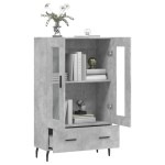 vidaXL Dulap înalt, gri beton, 69,5x31x115 cm, lemn prelucrat