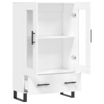 vidaXL Dulap înalt, alb, 69,5x31x115 cm, lemn prelucrat