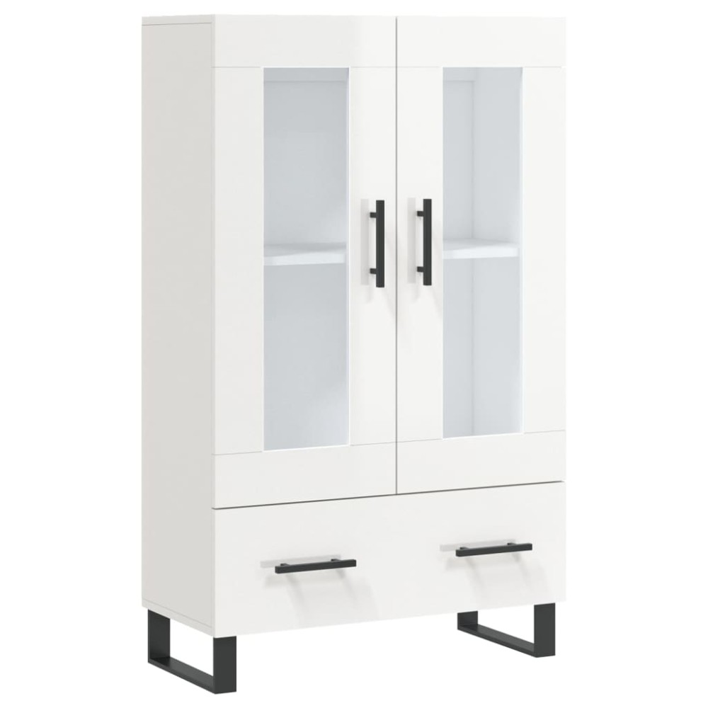vidaXL Dulap înalt, alb extralucios, 69,5x31x115 cm, lemn prelucrat