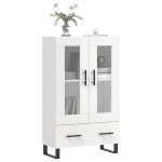 vidaXL Dulap înalt, alb extralucios, 69,5x31x115 cm, lemn prelucrat vidaXL Dulap înalt, alb extralucios, 69,5x31x115 cm, lemn prelucrat