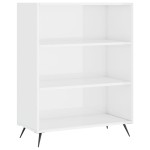 vidaXL Bibliotecă, alb extralucios, 69,5x32,5x90 cm, lemn prelucrat vidaXL Bibliotecă, alb extralucios, 69,5x32,5x90 cm, lemn prelucrat