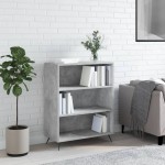 vidaXL Bibliotecă, gri beton, 69,5x32,5x90 cm, lemn compozit vidaXL Bibliotecă, gri beton, 69,5x32,5x90 cm, lemn compozit