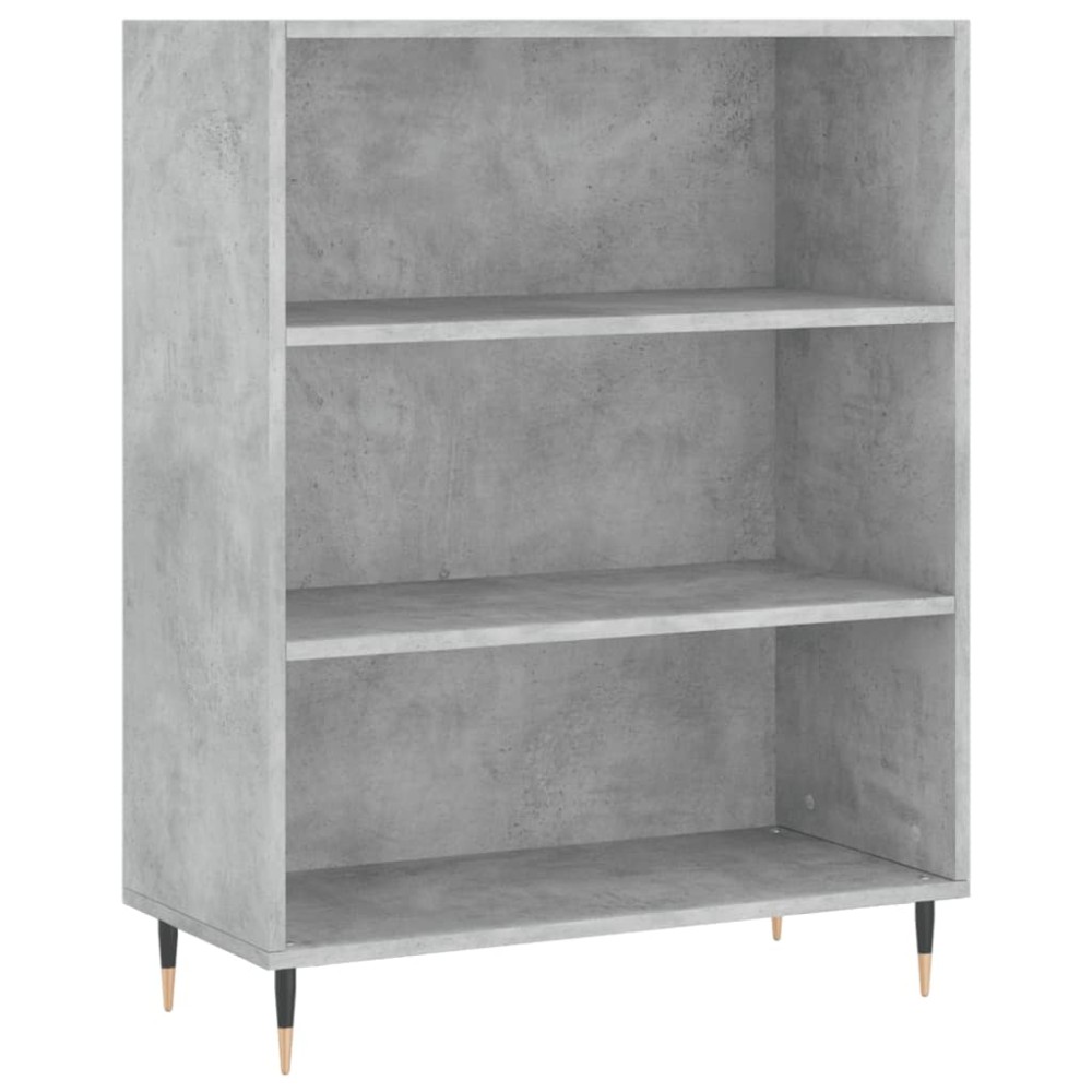 vidaXL Bibliotecă, gri beton, 69,5x32,5x90 cm, lemn compozit