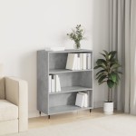 vidaXL Bibliotecă, gri beton, 69,5x32,5x90 cm, lemn compozit vidaXL Bibliotecă, gri beton, 69,5x32,5x90 cm, lemn compozit