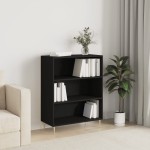 vidaXL Bibliotecă, negru, 69,5x32,5x90 cm, lemn compozit vidaXL Bibliotecă, negru, 69,5x32,5x90 cm, lemn compozit