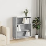 vidaXL Bibliotecă, gri beton, 69,5x32,5x90 cm, lemn compozit vidaXL Bibliotecă, gri beton, 69,5x32,5x90 cm, lemn compozit