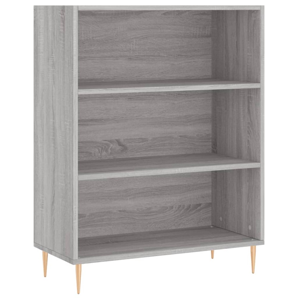 vidaXL Bibliotecă, sonoma gri, 69,5x32,5x90 cm, lemn compozit