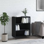 vidaXL Bibliotecă, negru, 69,5x32,5x90 cm, lemn compozit vidaXL Bibliotecă, negru, 69,5x32,5x90 cm, lemn compozit