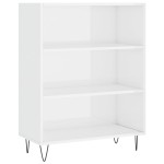 vidaXL Bibliotecă, alb extralucios, 69,5x32,5x90 cm, lemn prelucrat vidaXL Bibliotecă, alb extralucios, 69,5x32,5x90 cm, lemn prelucrat