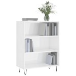 vidaXL Bibliotecă, alb extralucios, 69,5x32,5x90 cm, lemn prelucrat vidaXL Bibliotecă, alb extralucios, 69,5x32,5x90 cm, lemn prelucrat