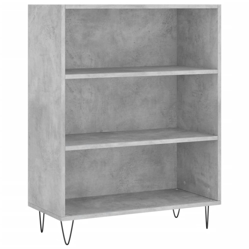vidaXL Bibliotecă, gri beton, 69,5x32,5x90 cm, lemn compozit
