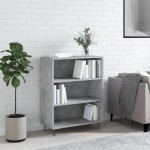 vidaXL Bibliotecă, gri beton, 69,5x32,5x90 cm, lemn compozit vidaXL Bibliotecă, gri beton, 69,5x32,5x90 cm, lemn compozit