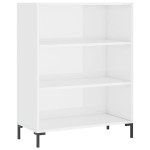 vidaXL Bibliotecă, alb extralucios, 69,5x32,5x90 cm, lemn prelucrat vidaXL Bibliotecă, alb extralucios, 69,5x32,5x90 cm, lemn prelucrat
