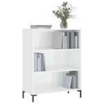 vidaXL Bibliotecă, alb extralucios, 69,5x32,5x90 cm, lemn prelucrat vidaXL Bibliotecă, alb extralucios, 69,5x32,5x90 cm, lemn prelucrat
