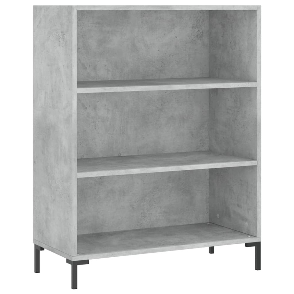 vidaXL Bibliotecă, gri beton, 69,5x32,5x90 cm, lemn compozit