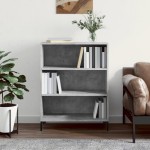 vidaXL Bibliotecă, gri beton, 69,5x32,5x90 cm, lemn compozit vidaXL Bibliotecă, gri beton, 69,5x32,5x90 cm, lemn compozit
